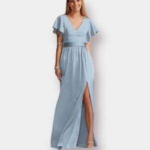 David's Bridal Light Blue Wedding Dress